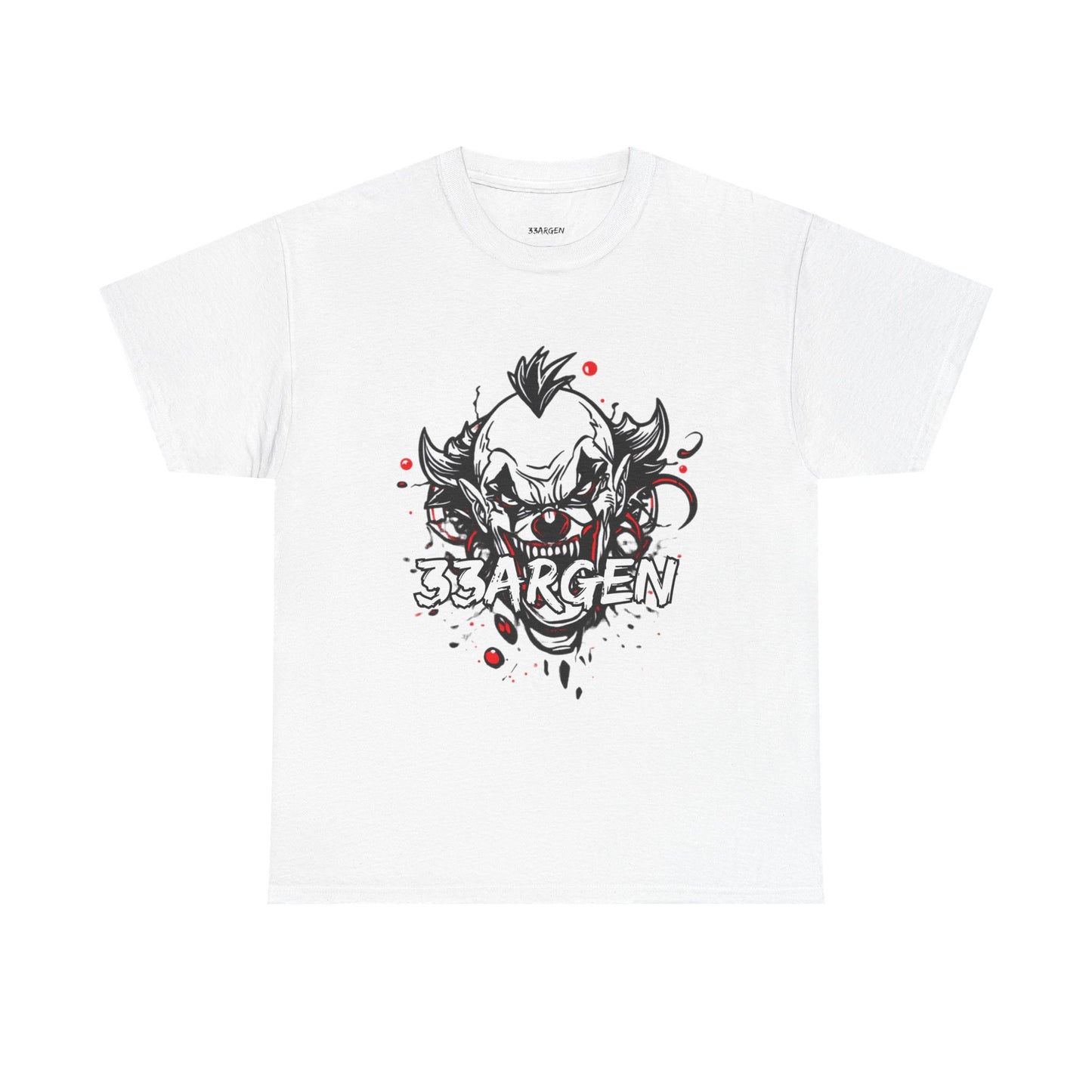 Creepy Clown Graphic Tee — '3BARGEN' Horror Streetwear T-Shirt