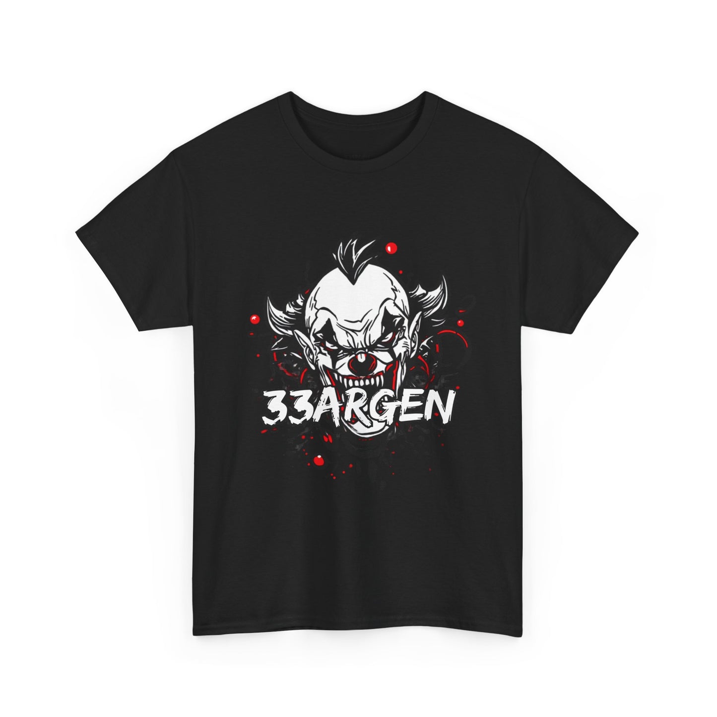 Creepy Clown Graphic Tee — '3BARGEN' Horror Streetwear T-Shirt