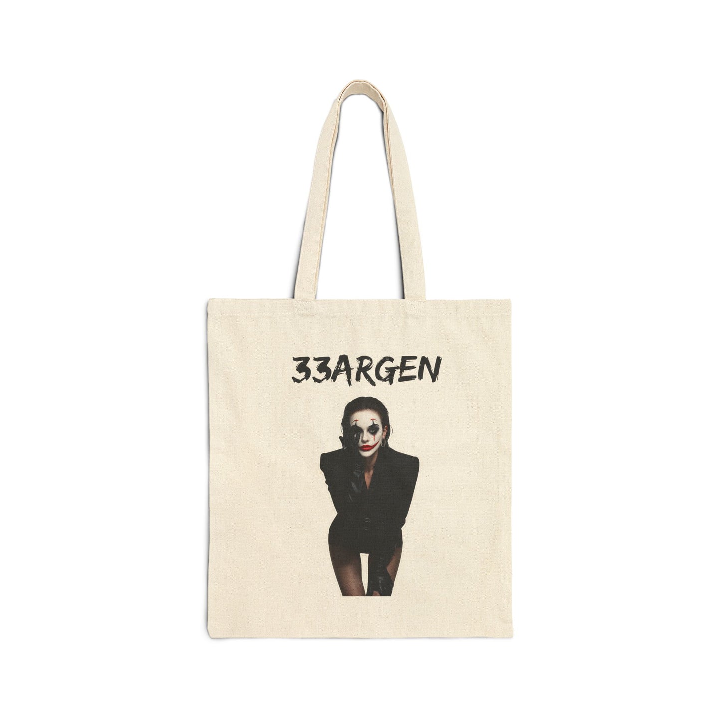 Tote Bag — Playful Joker Portrait Cotton Canvas Tote